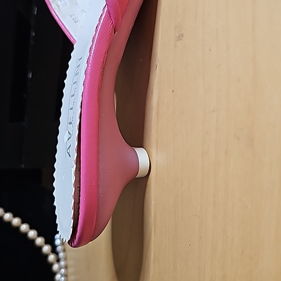 Sz 8 pink leather kitten heel knot slides - made in Italy - Picture 5 of 12